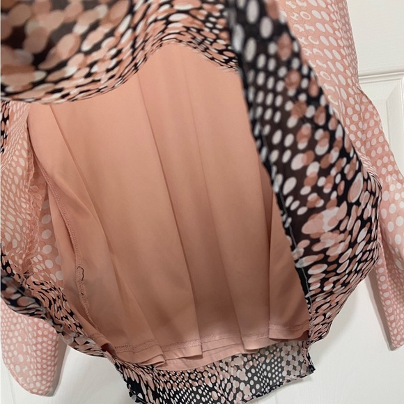 Zac & Rachel print dots light pink Women's Top size XL - Picture 4 of 9